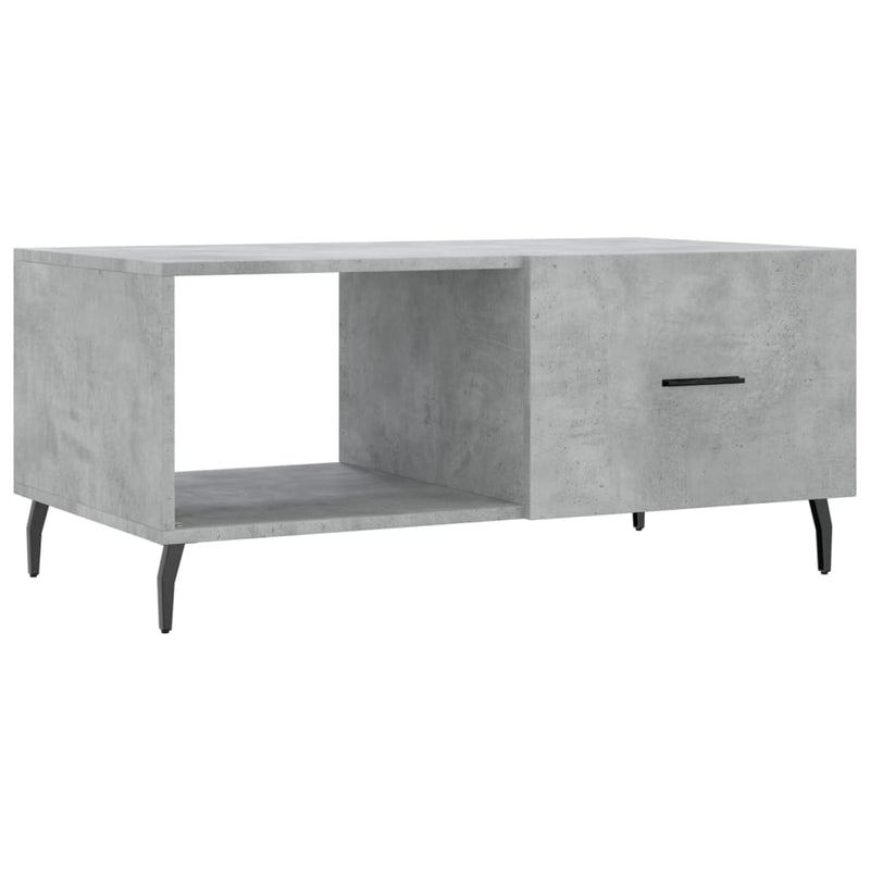 vidaXL betonszürke szerelt fa dohányzóasztal 90 x 50 x 40 cm