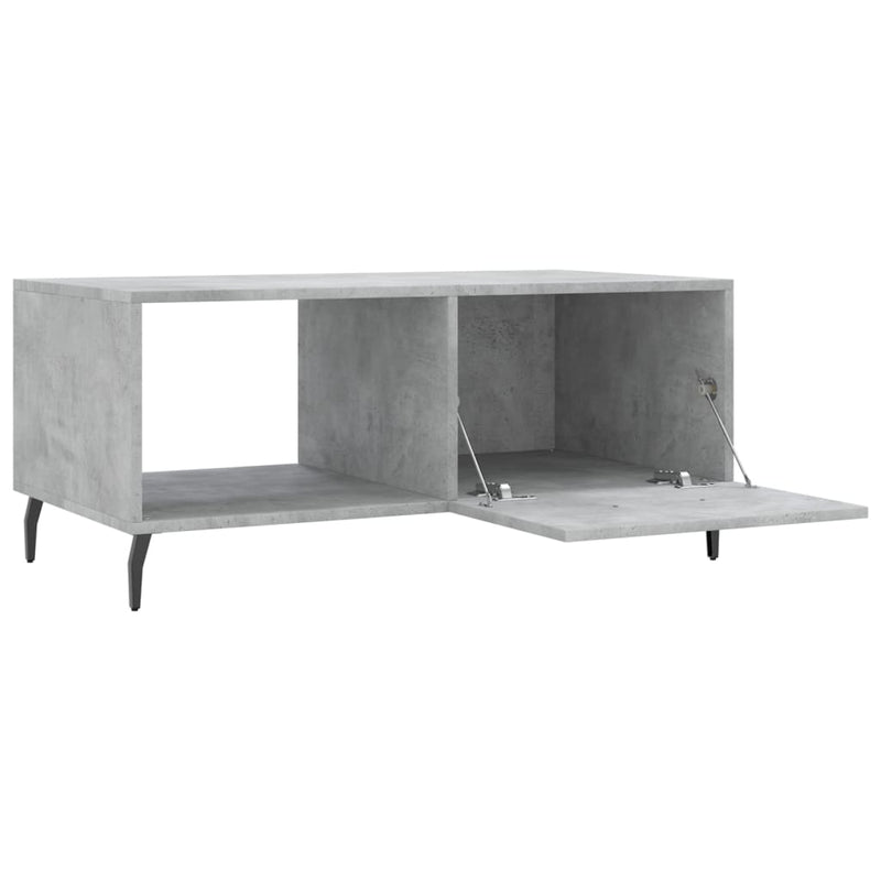 vidaXL betonszürke szerelt fa dohányzóasztal 90 x 50 x 40 cm