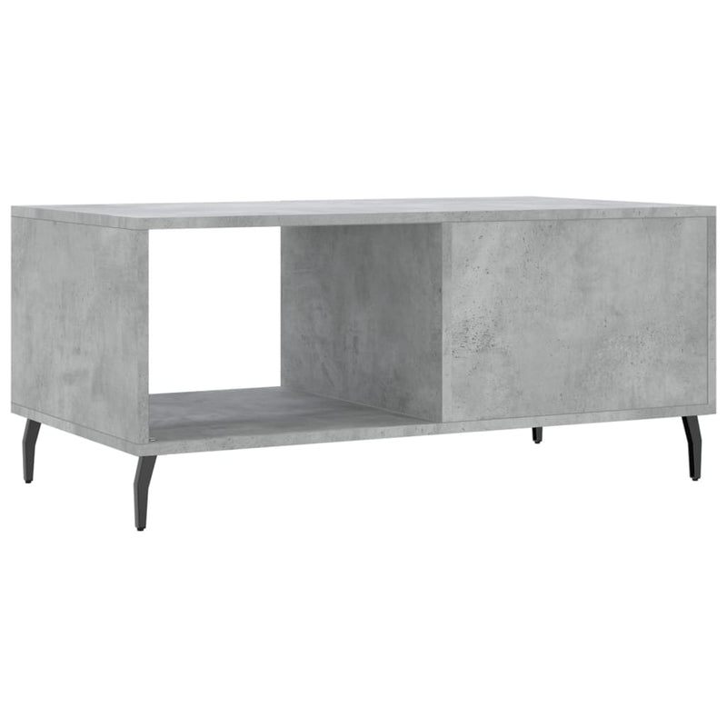 vidaXL betonszürke szerelt fa dohányzóasztal 90 x 50 x 40 cm