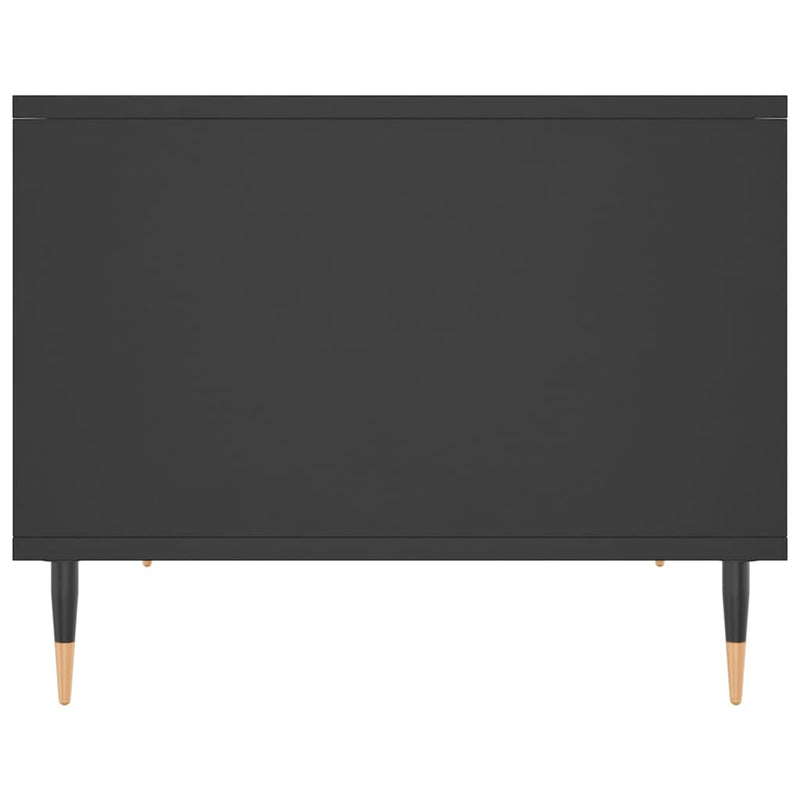 vidaXL fekete szerelt fa dohányzóasztal 60x50x40 cm