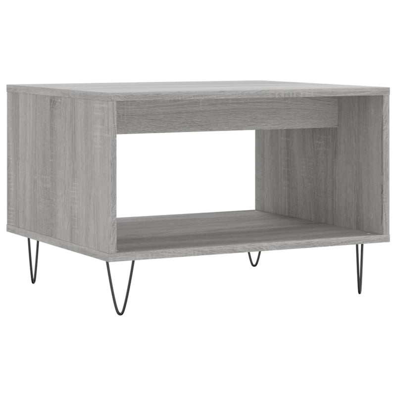 vidaXL szürke sonoma színű szerelt fa dohányzóasztal 60x50x40 cm