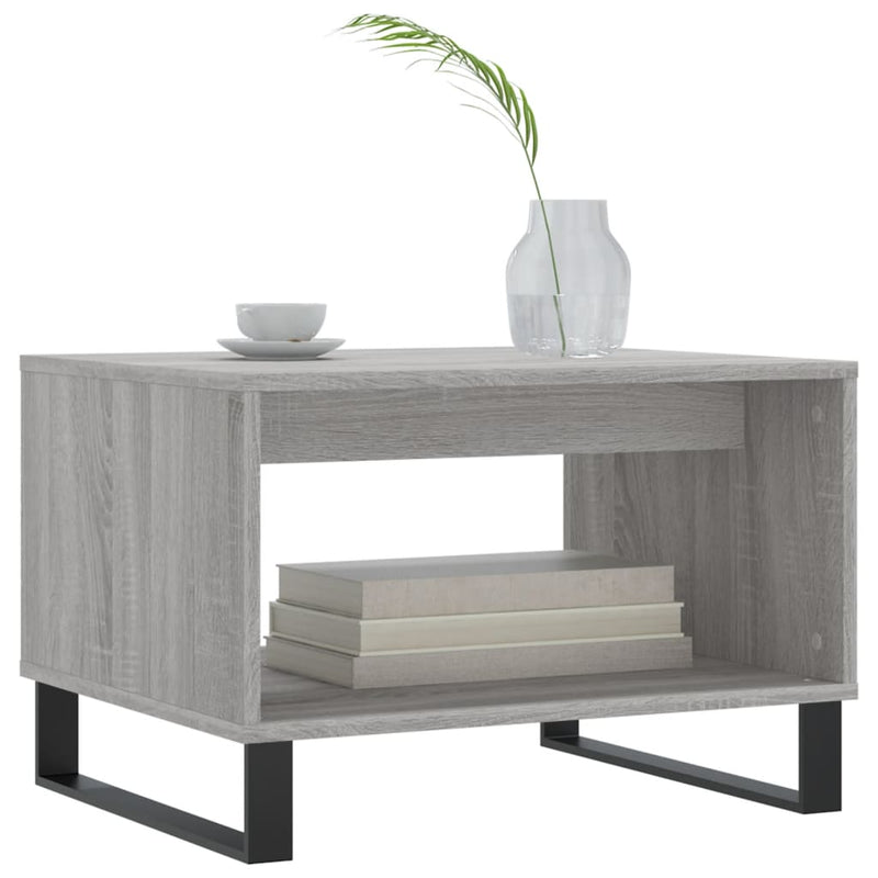 vidaXL szürke sonoma színű szerelt fa dohányzóasztal 60x50x40 cm