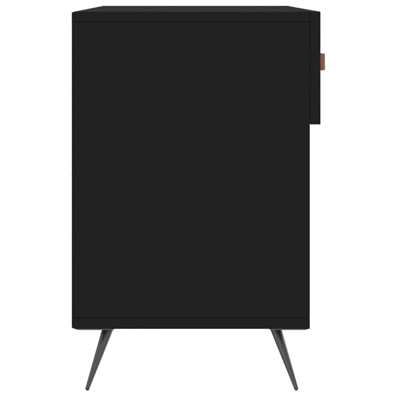 vidaXL fekete szerelt fa cipőpolc 102x35x55 cm