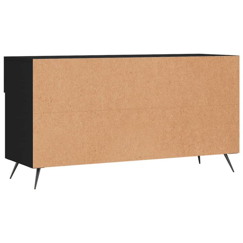 vidaXL fekete szerelt fa cipőpolc 102x35x55 cm