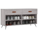 vidaXL szürke sonoma színű szerelt fa cipőpolc 102 x 35 x 55 cm