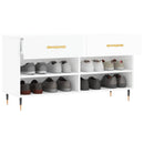 vidaXL magasfényű fehér szerelt fa cipőpolc 102x35x55 cm