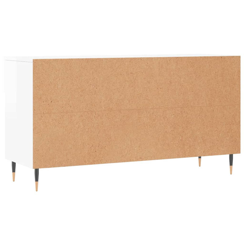 vidaXL magasfényű fehér szerelt fa cipőpolc 102x35x55 cm