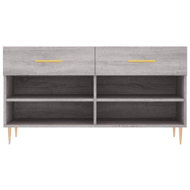 vidaXL szürke sonoma színű szerelt fa cipőpolc 102 x 35 x 55 cm