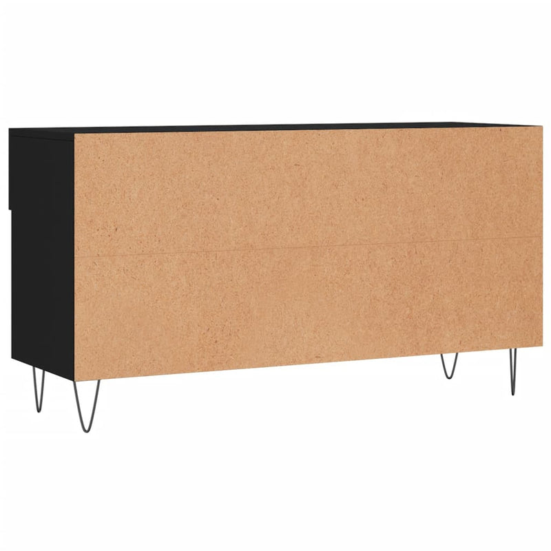vidaXL fekete szerelt fa cipőpolc 102x35x55 cm