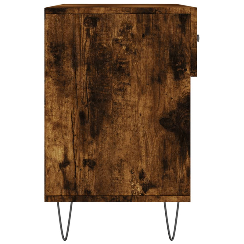 vidaXL füstös tölgy színű szerelt fa cipőpolc 102x35x55 cm