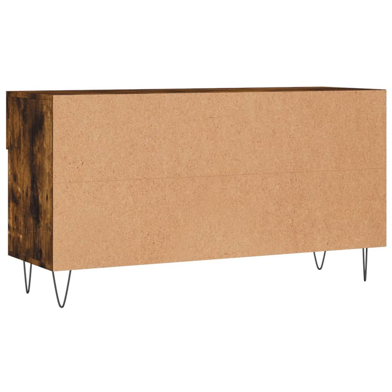 vidaXL füstös tölgy színű szerelt fa cipőpolc 102x35x55 cm