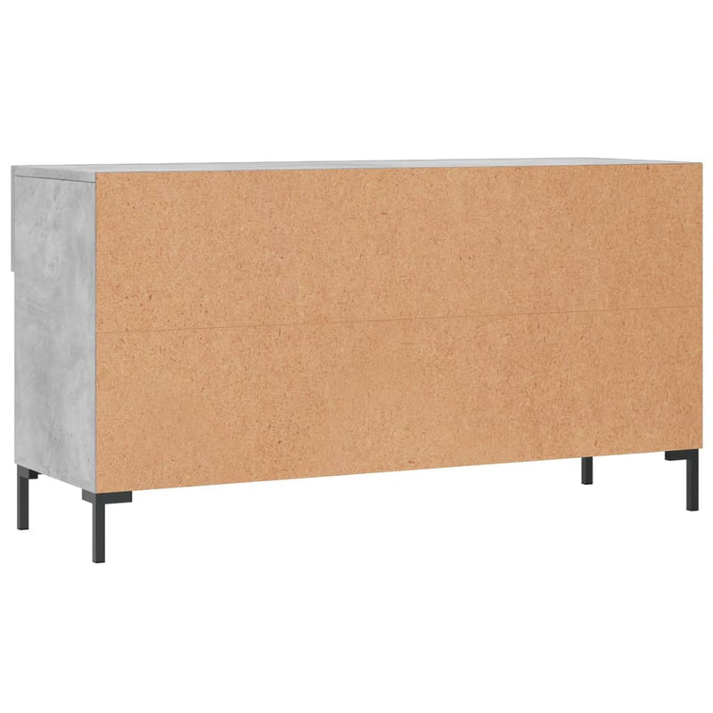 vidaXL betonszürke szerelt fa cipőpolc 102 x 35 x 55 cm