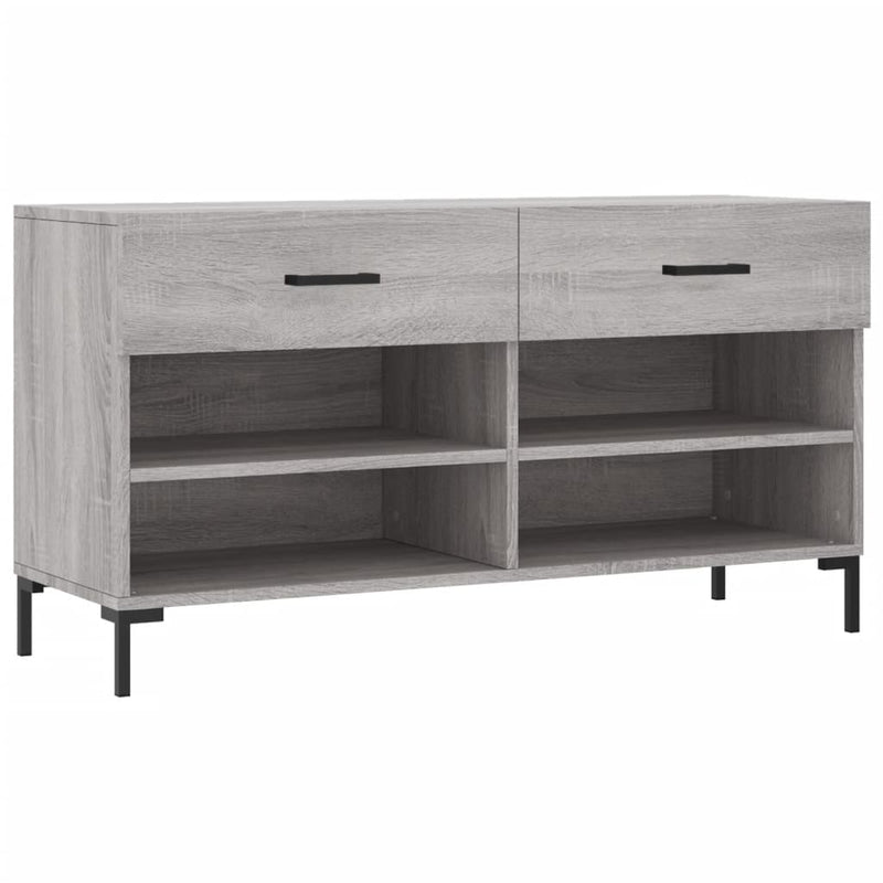 vidaXL szürke sonoma színű szerelt fa cipőpolc 102 x 35 x 55 cm
