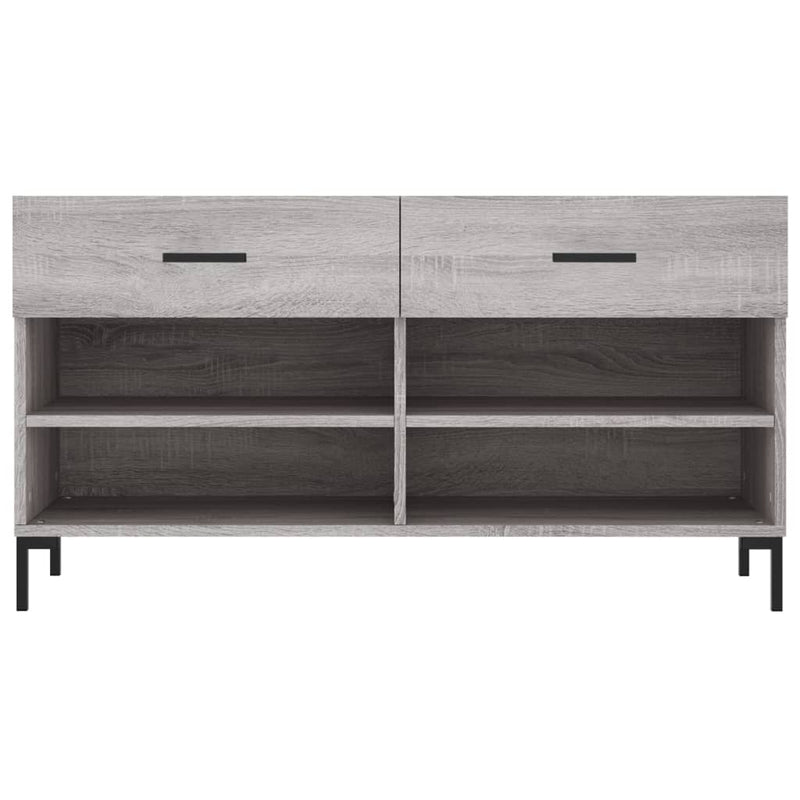 vidaXL szürke sonoma színű szerelt fa cipőpolc 102 x 35 x 55 cm