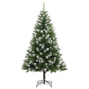 vidaXL csuklópántos műkarácsonyfa hóval 210 cm