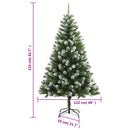 vidaXL csuklópántos műkarácsonyfa hóval 210 cm