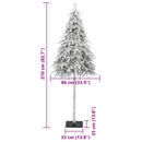 vidaXL műkarácsonyfa hóval 210 cm