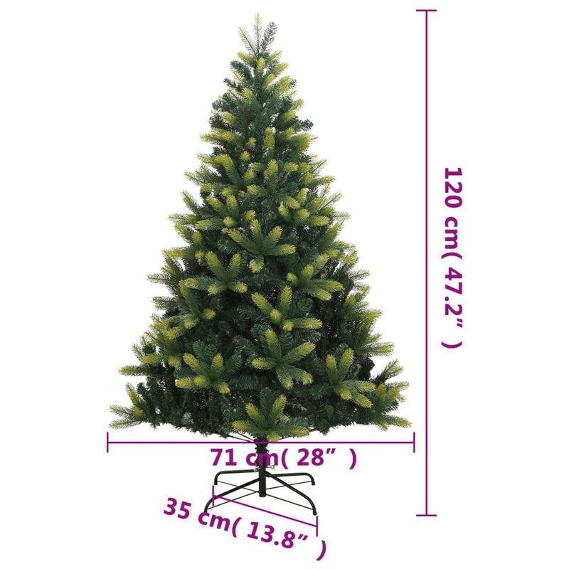 vidaXL csuklópántos műkarácsonyfa állvánnyal 120 cm