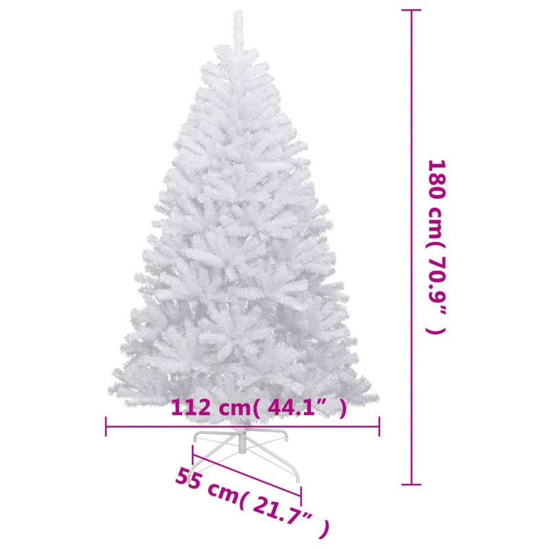 vidaXL csuklópántos műkarácsonyfa hóval 180 cm