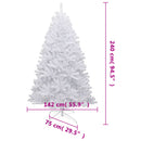 vidaXL csuklópántos műkarácsonyfa hóval 240 cm