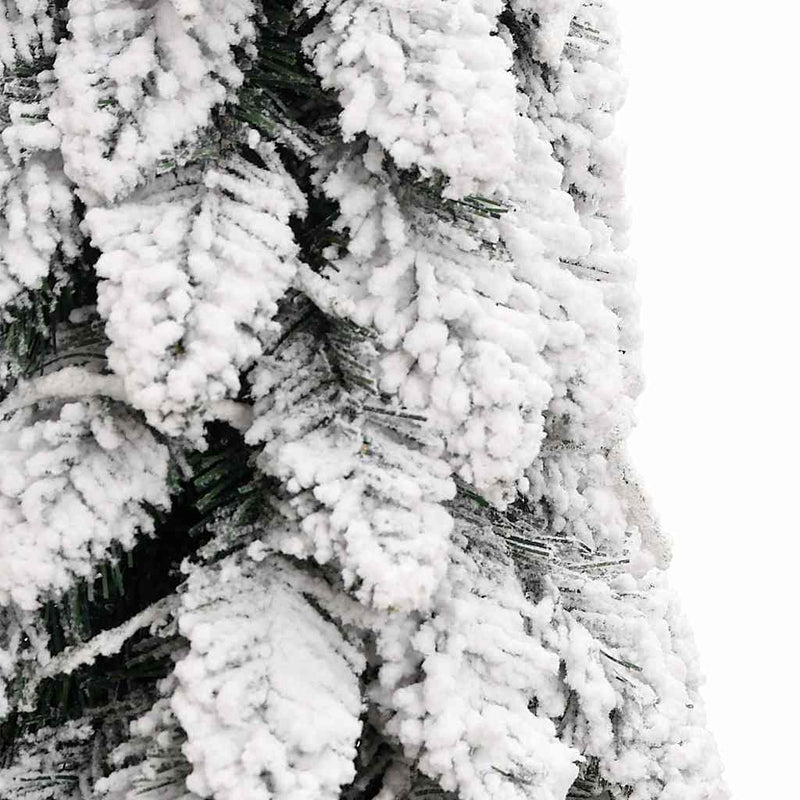 vidaXL megvilágított műkarácsonyfa 80 LED-del és hóval 150 cm