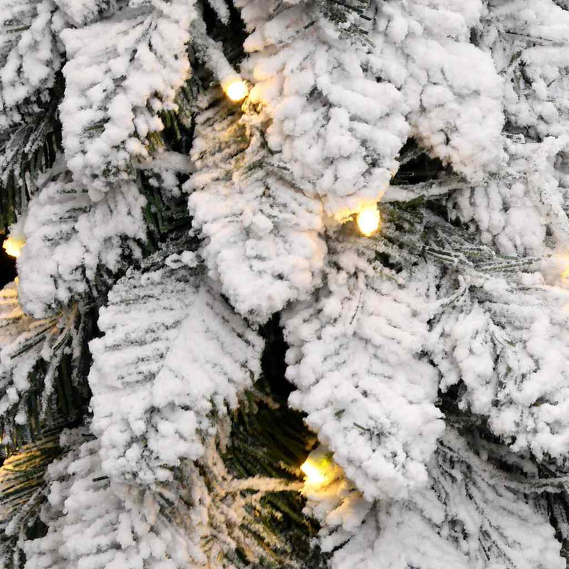 vidaXL megvilágított műkarácsonyfa 80 LED-del és hóval 150 cm