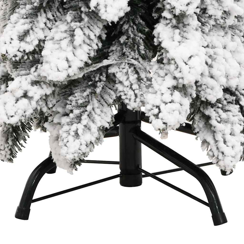 vidaXL megvilágított műkarácsonyfa 80 LED-del és hóval 150 cm