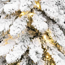 vidaXL megvilágított műkarácsonyfa 100 LED-del és hóval 180 cm