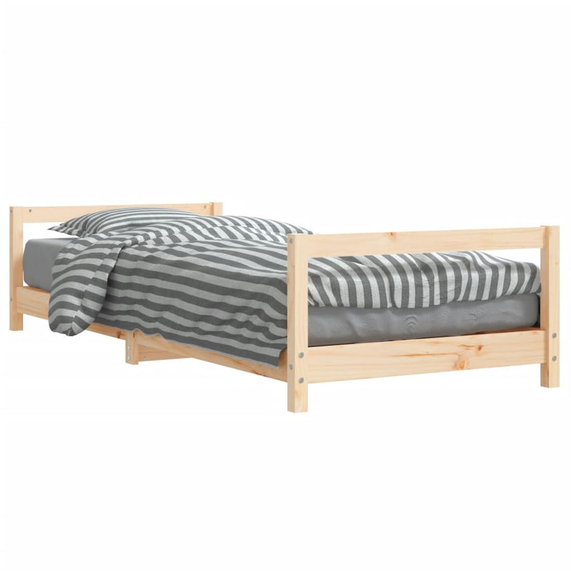 vidaXL tömör fenyőfa gyerekágykeret 80 x 200 cm