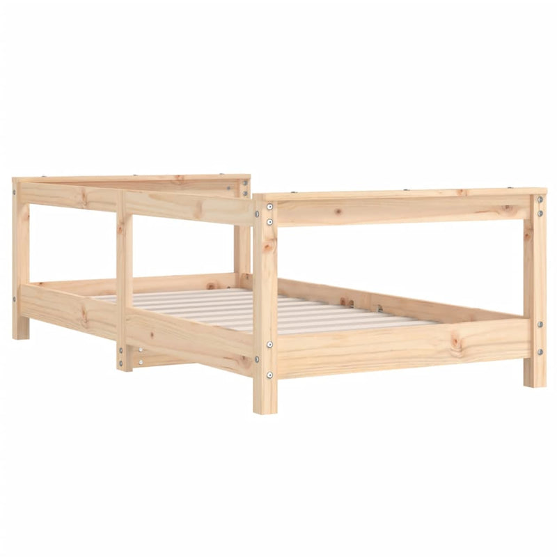 vidaXL tömör fenyőfa gyerekágykeret 70 x 140 cm