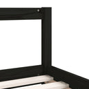 vidaXL fekete tömör fenyőfa gyerekágy keret fiókkal 90x190 cm