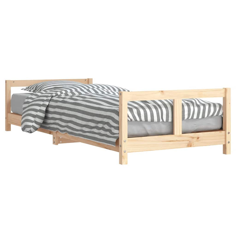 vidaXL tömör fenyőfa gyerekágykeret 80 x 200 cm