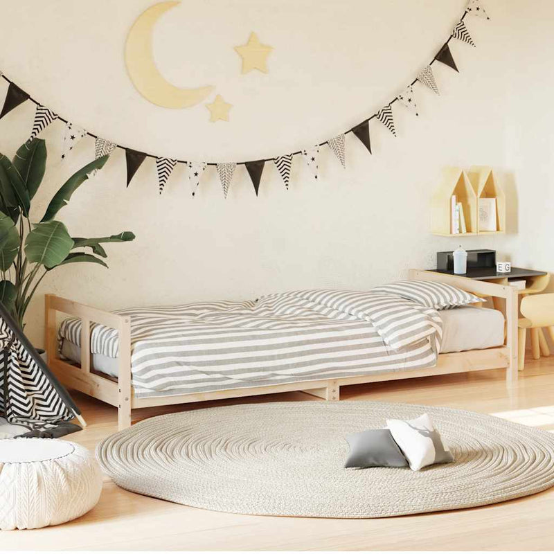 vidaXL tömör fenyőfa gyerekágykeret 80 x 200 cm