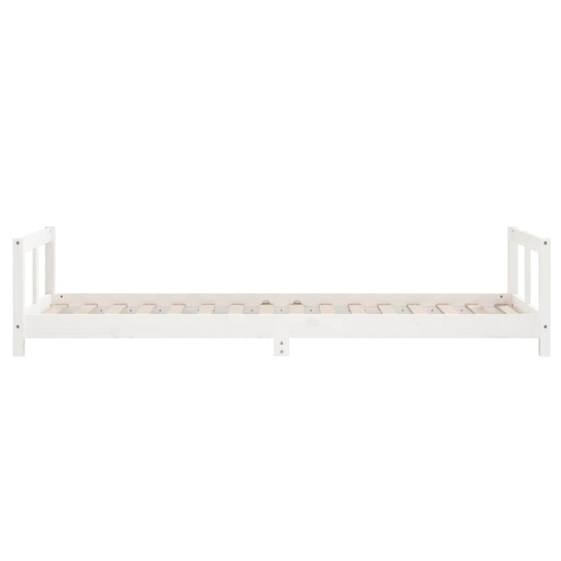 vidaXL fehér tömör fenyőfa gyerekágykeret 90 x 200 cm