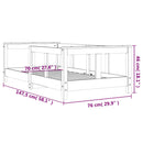 vidaXL tömör fenyőfa gyerekágykeret 70 x 140 cm