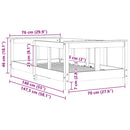 vidaXL tömör fenyőfa gyerekágykeret 70 x 140 cm