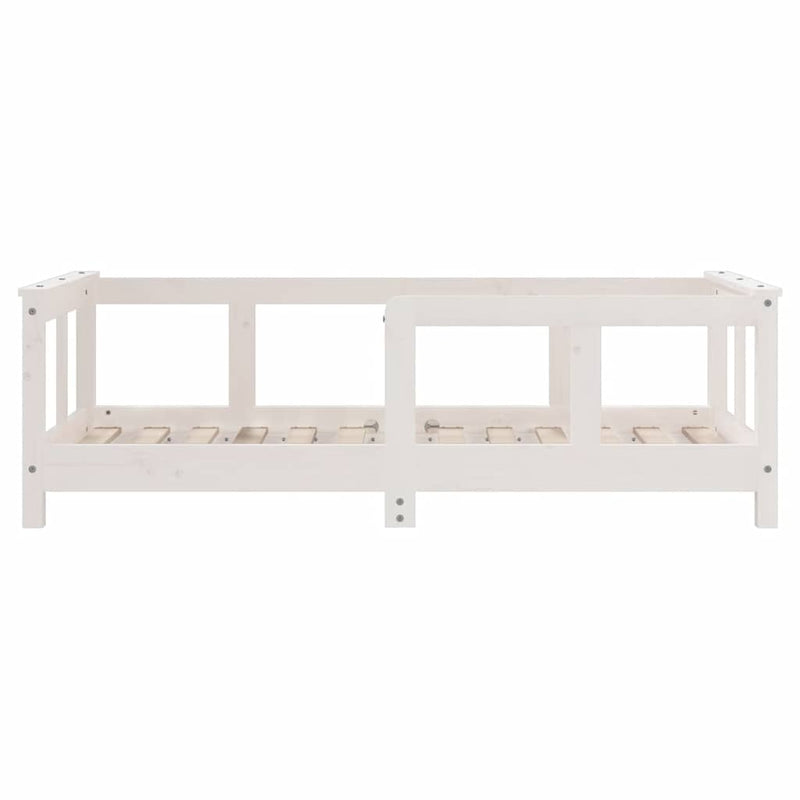vidaXL fehér tömör fenyőfa gyerekágykeret 70 x 140 cm