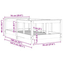 vidaXL fehér tömör fenyőfa gyerekágykeret 70 x 140 cm