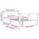 vidaXL tömör fenyőfa gyerekágykeret 80 x 160 cm