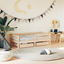 vidaXL tömör fenyőfa gyerekágykeret fiókokkal 70 x 140 cm