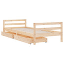 vidaXL tömör fenyőfa gyerekágy keret fiókkal 90x190 cm
