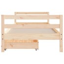 vidaXL tömör fenyőfa gyerekágy keret fiókkal 90x190 cm