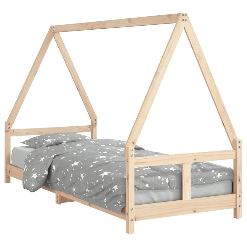 vidaXL tömör fenyőfa gyerekágykeret 80 x 200 cm
