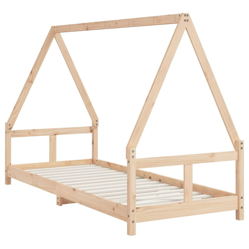 vidaXL tömör fenyőfa gyerekágykeret 80 x 200 cm