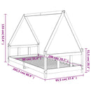 vidaXL tömör fenyőfa gyerekágykeret 90 x 200 cm
