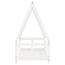 vidaXL fehér tömör fenyőfa gyerekágykeret 70 x 140 cm