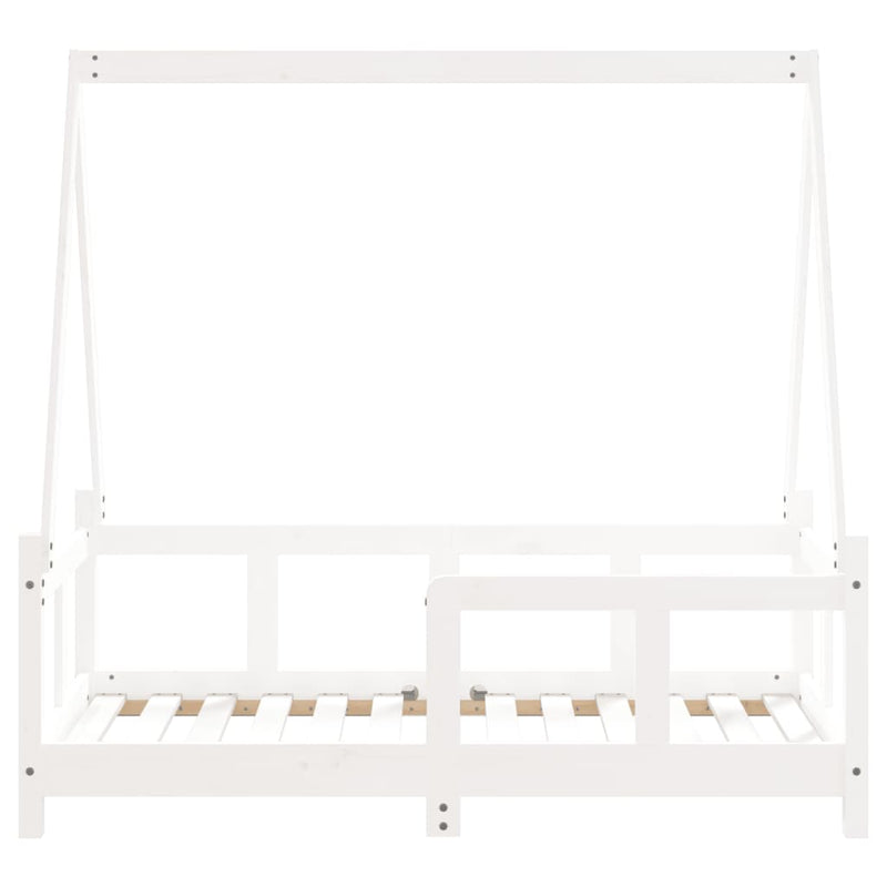 vidaXL fehér tömör fenyőfa gyerekágykeret 70 x 140 cm