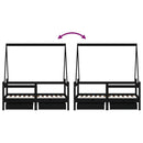 vidaXL fekete tömör fenyőfa gyerekágykeret fiókokkal 70 x 140 cm