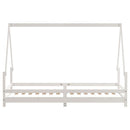 vidaXL fehér tömör fenyőfa gyerekágykeret 90 x 200 cm