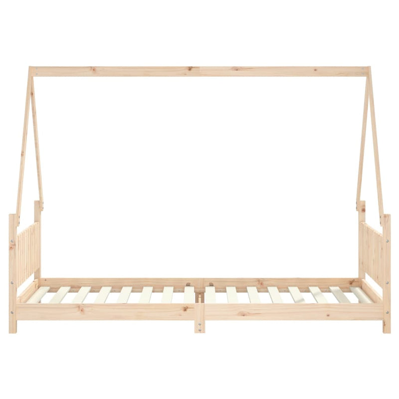 vidaXL tömör fenyőfa gyerekágykeret 90 x 200 cm